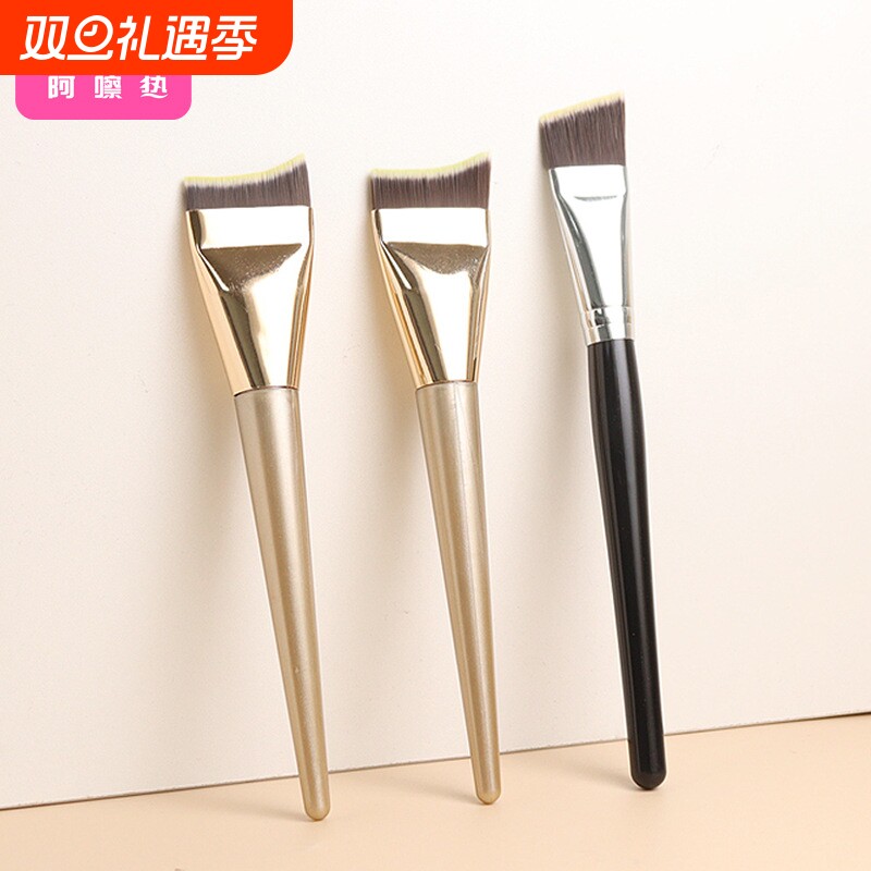 粉底刷/一字型A1vl0-月牙型粉底刷斜头底妆刷粉底液用化妆刷工