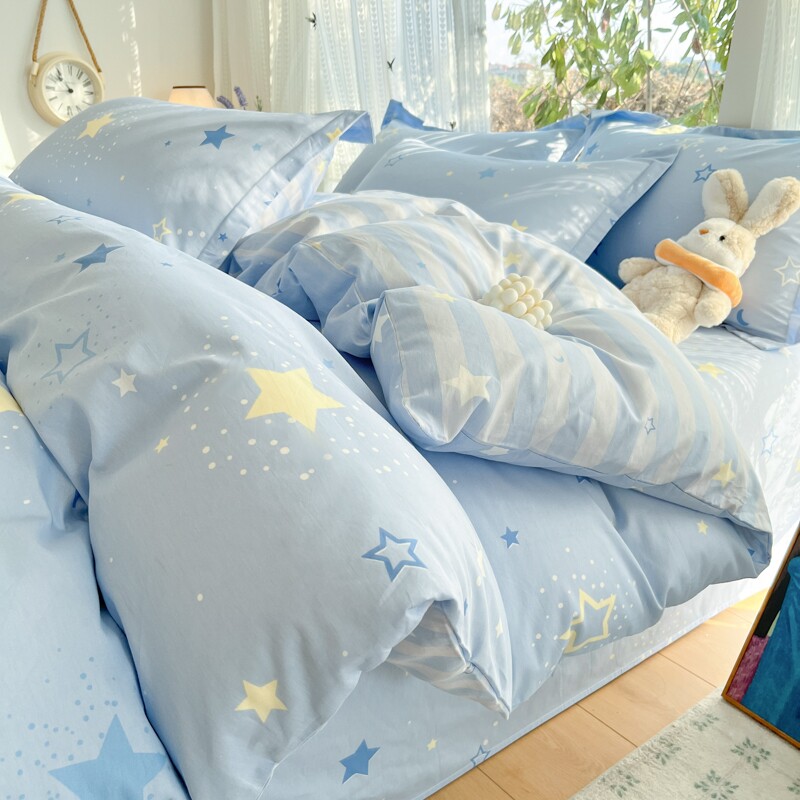 全棉被套单件100%纯棉被罩150x200x230单人双人床笠床