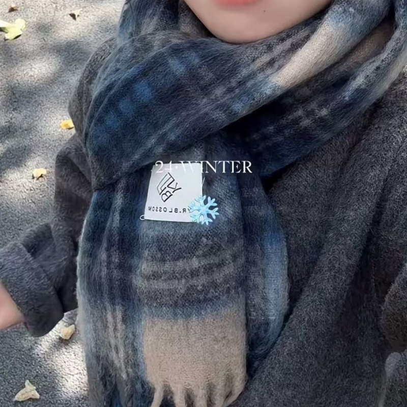 韩系氛围感显白仿羊绒围脖