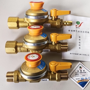 全铜世亚燃气自闭阀纯铜天然气同款安全阀管道热水器气阀双外丝