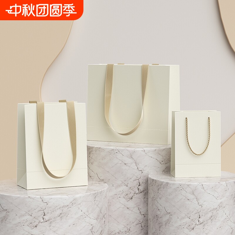 服装袋礼品袋高级感包装袋手提袋美容院打包加厚牛皮纸袋年货茶叶图片