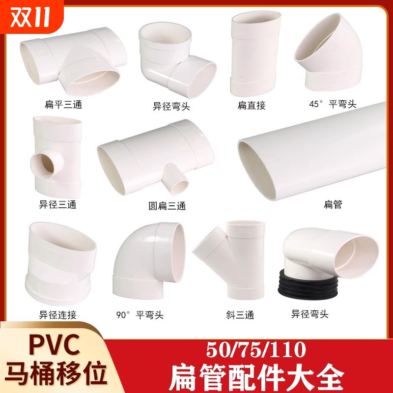 PVC扁管排水管配件|超2000次加购