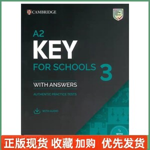 正版现货2025KET青少版官方真题3新题型含答案音频CambridgePracticeTestsKeyforSchools3withDigital校园版