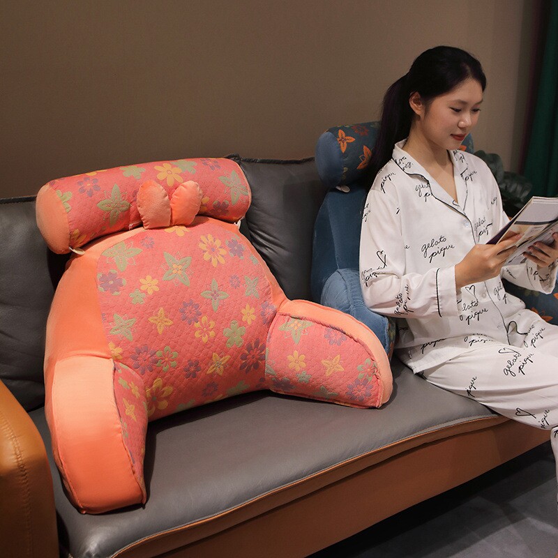 三层纱床头软包大靠背床头靠垫床上玩手机靠枕沙发靠垫枕头可拆洗