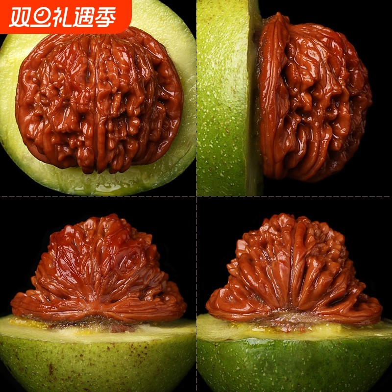 文玩核桃直播中赌皮四座楼蛤蟆头磨盘三棱特大狮子官帽宫灯麒麟纹