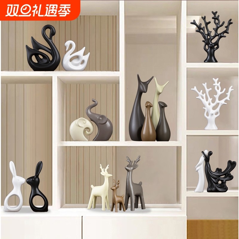 家居摆件玄关客厅电视酒柜装饰品轻奢现代简约创意摆设高级感新款