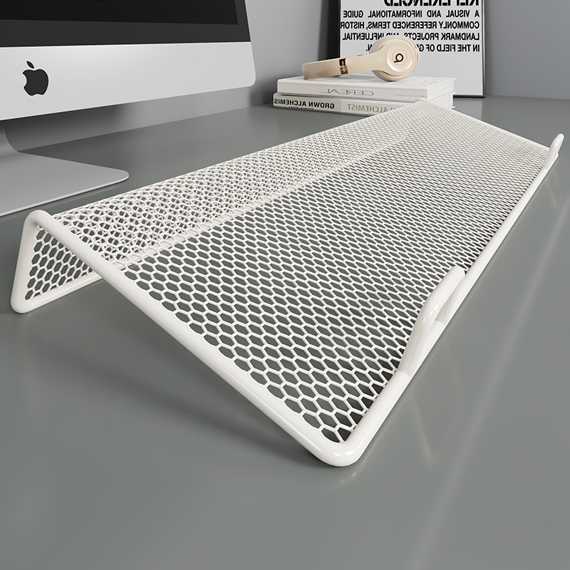 键盘托架办公桌上简易电脑键盘支架办公室工位台式增高神器电竞房桌面机械键盘底座垫高悬浮增高支架铁艺托盘