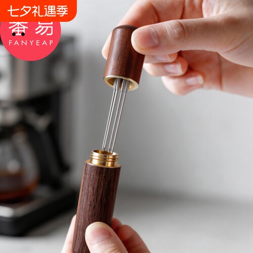咖啡布粉针A1pn700-咖啡布粉针搅拌结块咖啡粉针器具便携式粉针