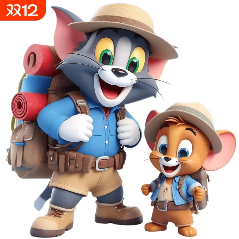 猫和老鼠PVC装饰防水不留胶贴纸