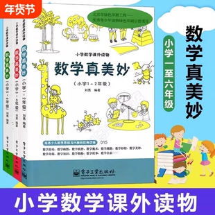 数学真美妙1-6年级全3册123456年级小学数学课外阅读书趣味辅导书知识大全刘勇思维训练文化故事游戏