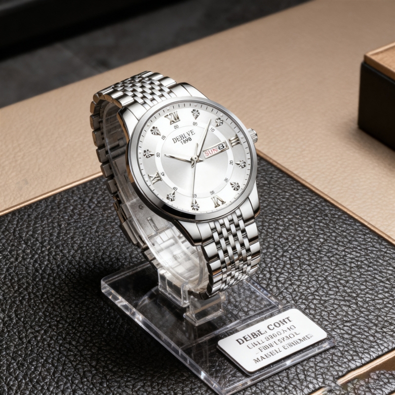 男款手表钢带商务防水石英腕表高级感男士正品名牌全自动非机械表