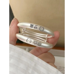 【幂琳】龙年宝宝银手镯婴儿s999纯银足银儿童银镯子新生儿满月周