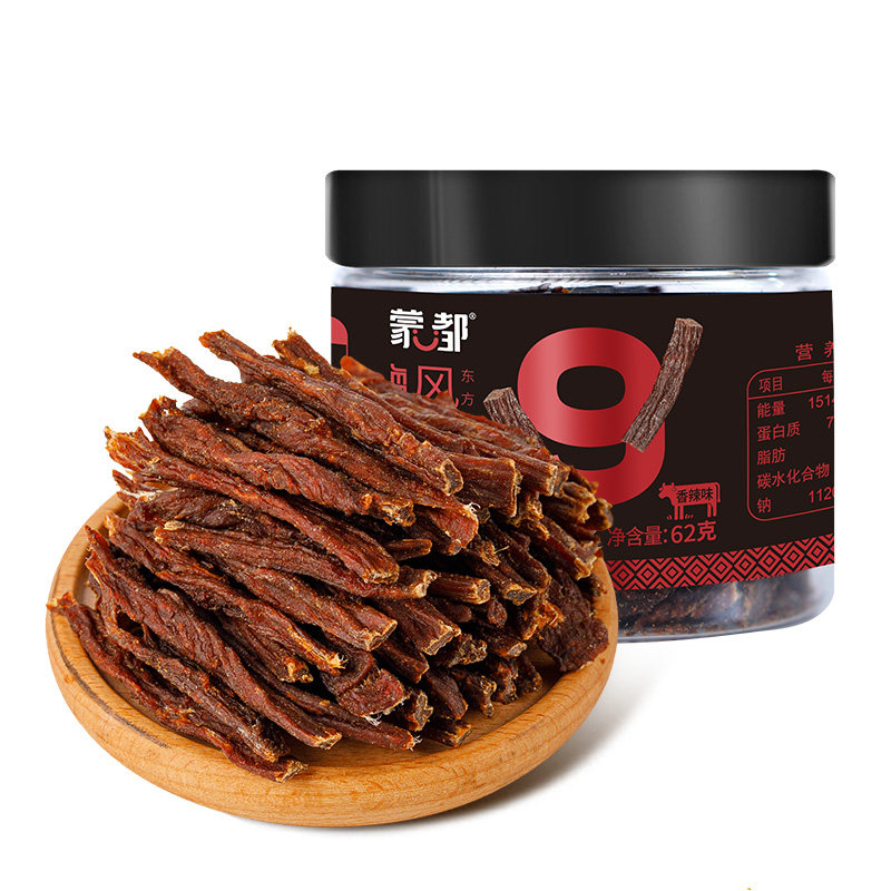 蒙都风干牛肉干内蒙古牛肉超干休闲解馋零食九成磨牙耐嚼香辣