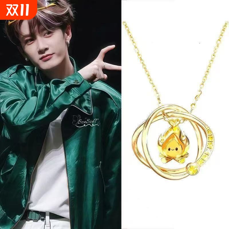 檀健次音乐徽章小炭火项链小众原创设计高级感高品质时尚锁骨链