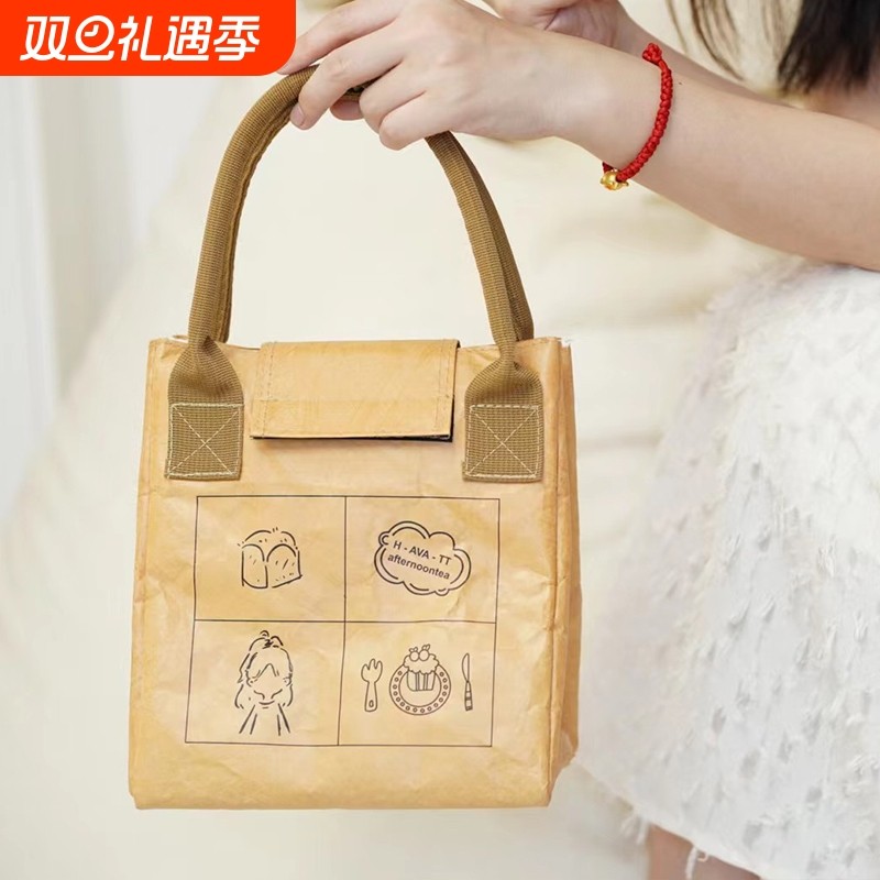 上班族手提饭盒袋保温袋便携加厚便当包高级感铝箔学生大容量外出