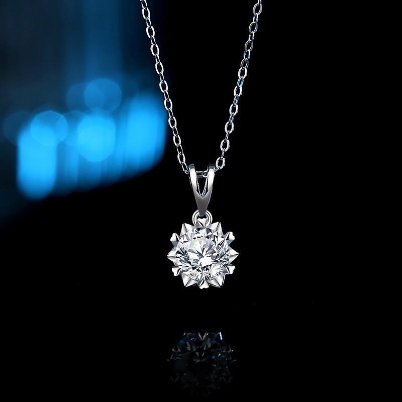 【大牌平替】925银莫桑钻项链女国风新中式吊坠高级感锁骨链礼物