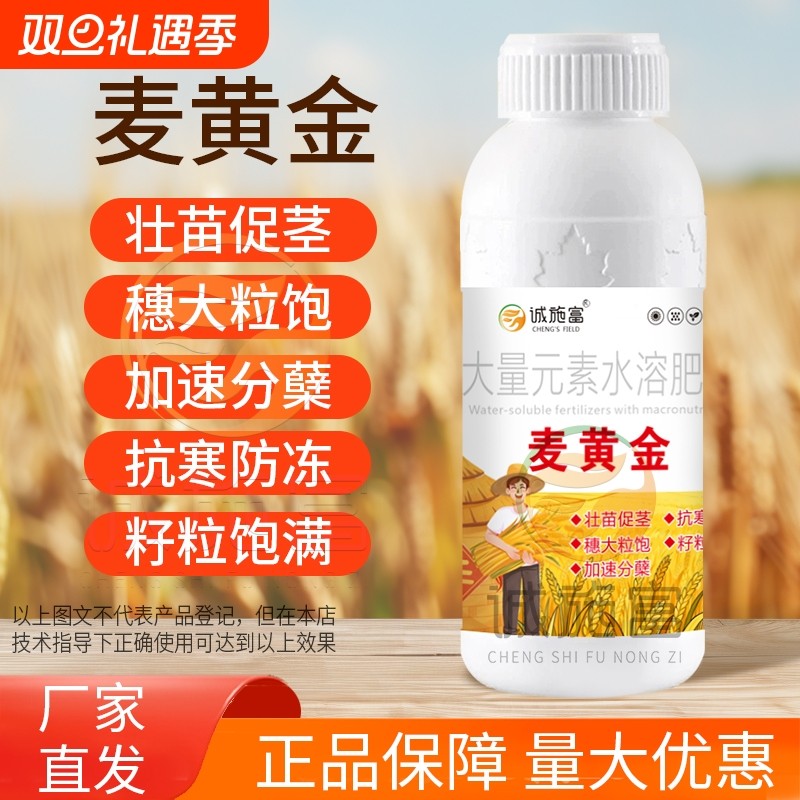诚施富麦黄金专用增产小麦子壮苗籽粒饱满抗倒伏促分蘖氮叶面肥料