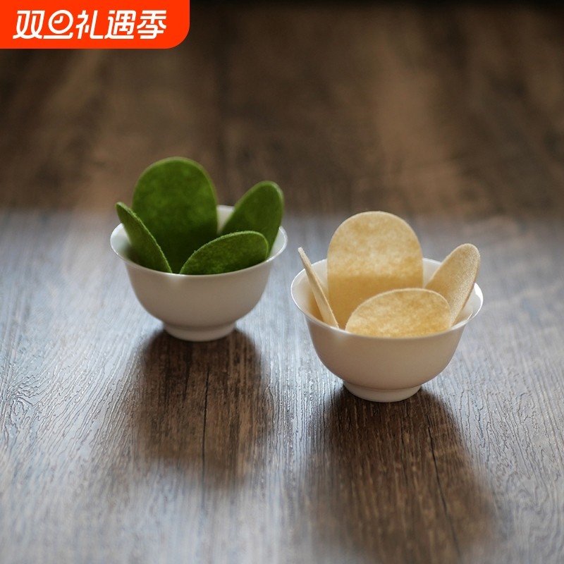 日式毛毡杯隔垫片茶杯分隔垫茶具配件隔杯垫防磕碰