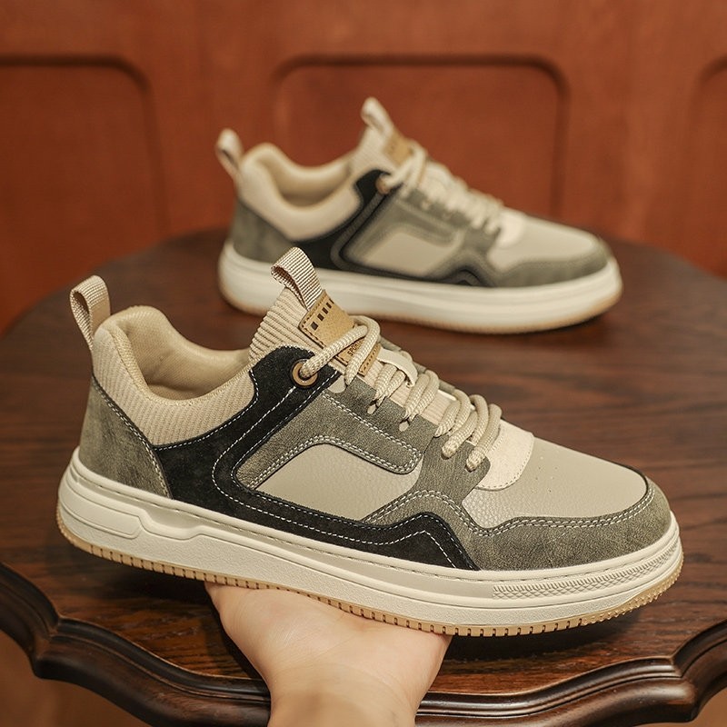复古鞋子男款百搭春夏季2026新款男鞋板鞋软底潮鞋男士休闲鞋透气