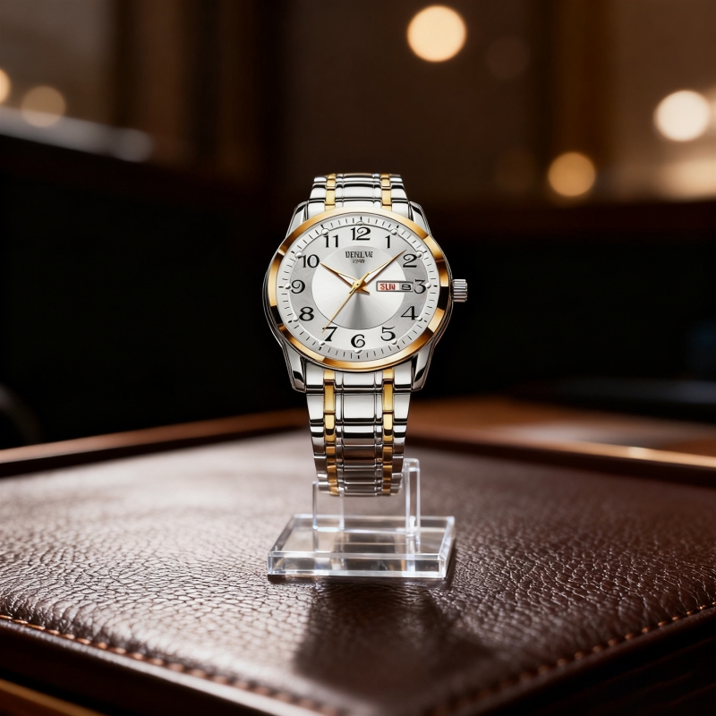 正品名牌钢带商务防水石英腕表高级感男士男款手表全自动非机械表