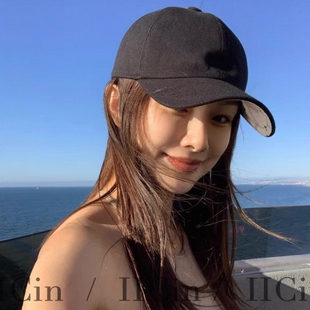 ~25P新款纯色遮阳棒球帽女显脸小鸭舌帽子防晒渔夫帽冬季黑色休闲