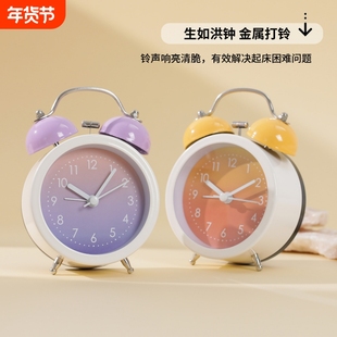 超大声高颜值ins时钟桌面初中学生专用钟表儿童男孩女孩起床闹钟