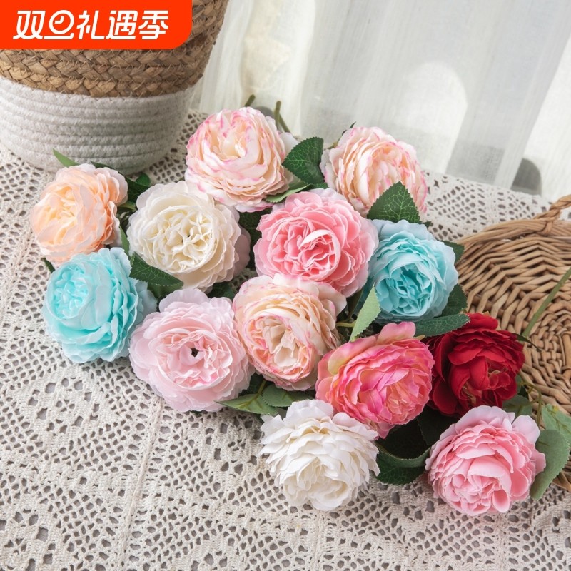 【新品】INS风西洋牡丹花植物墙仿真花植物婚庆装饰花墙玫瑰花MW5