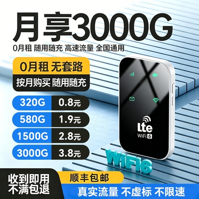智能wifi移动无线wifl6便携式免插卡2026新款路由器全国通用流量wi-fi车载宽带4g高速网络智能上网卡车载wifi