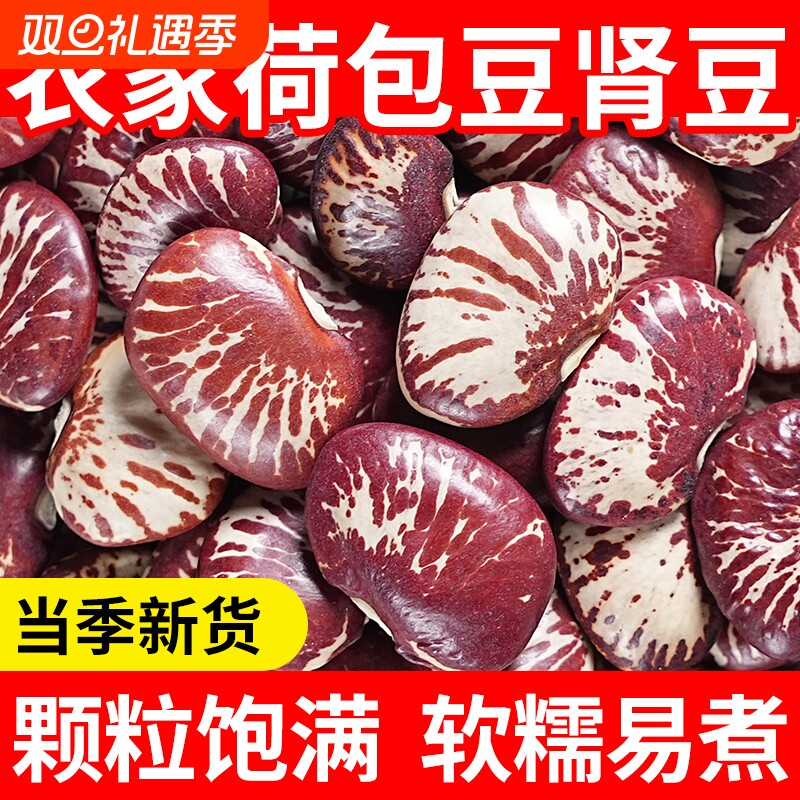 农家荷包豆新货5斤农家肾豆新鲜五谷杂粮豆类杂粮状元豆花芸豆