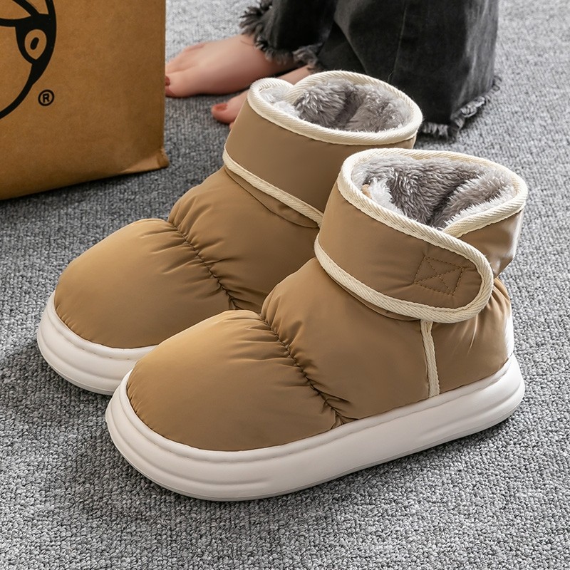 厚底雪地靴女士保暖冬季2025新款家居高帮月子鞋棉鞋防水防滑外穿