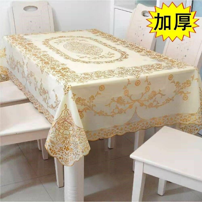 PVC免洗桌布防水防滑防烫防油家用免手洗长方形茶几餐桌布欧式风