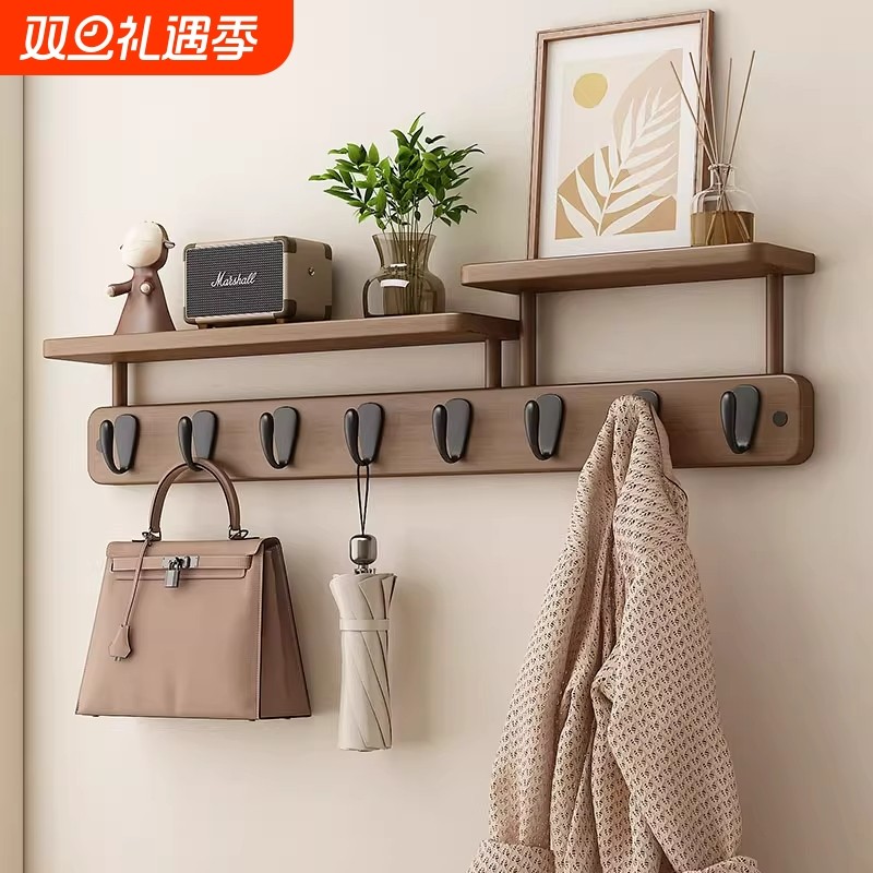 门后挂衣架墙上壁挂卧室家用客厅玄关入户免打孔简易挂衣钩置物架