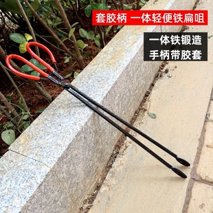 老式火钳蜂窝煤铁钳长柄环卫垃圾夹家用煤球火剪农村灶膛柴煤炉夹