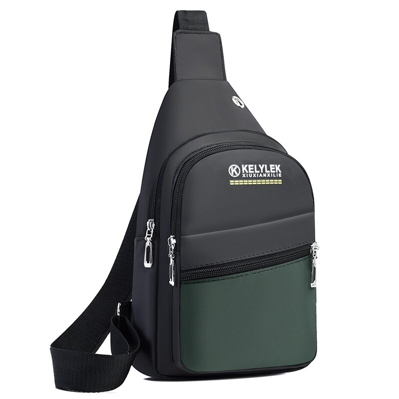 商务胸包男士斜挎包运动小包牛津布包韩版潮流单肩包帆布休闲背包