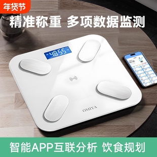 电子秤体重秤家用精准体脂秤减肥专用称人体称蓝牙称重充电市斤