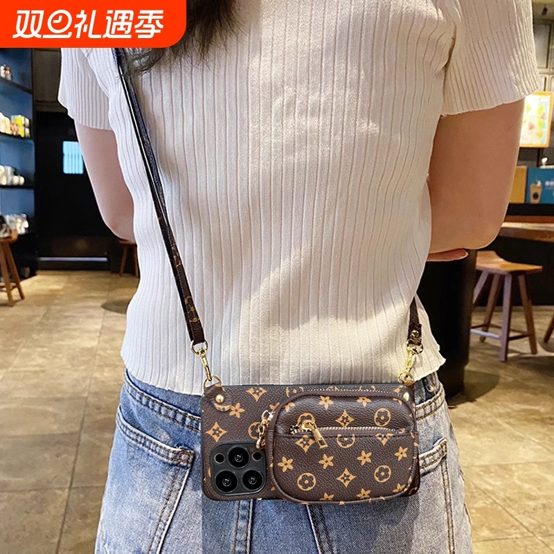 小众零钱包斜跨手机壳