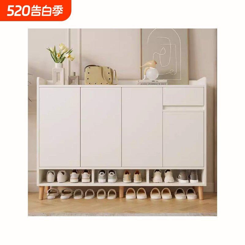 防尘家用收纳柜玄关仿实木柜子进门口鞋架子