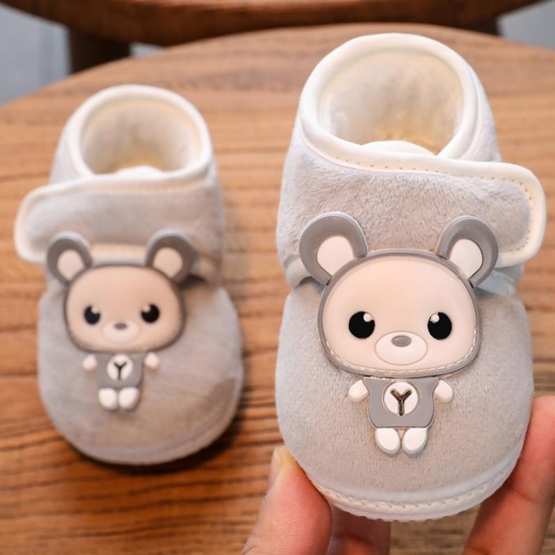 男女宝宝学步棉鞋婴儿鞋子秋冬季0-1岁冬款加绒加厚软底防滑