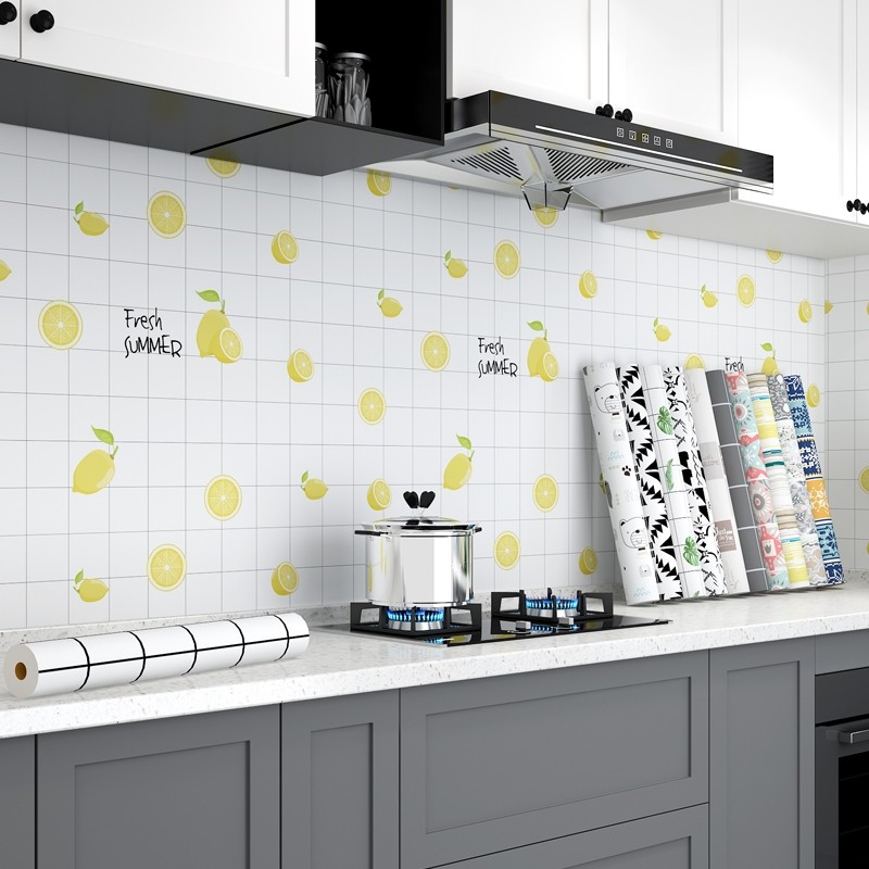 厨房防油贴纸防火耐高温墙贴防水防潮橱柜瓷砖墙纸自粘铝箔纸灶台