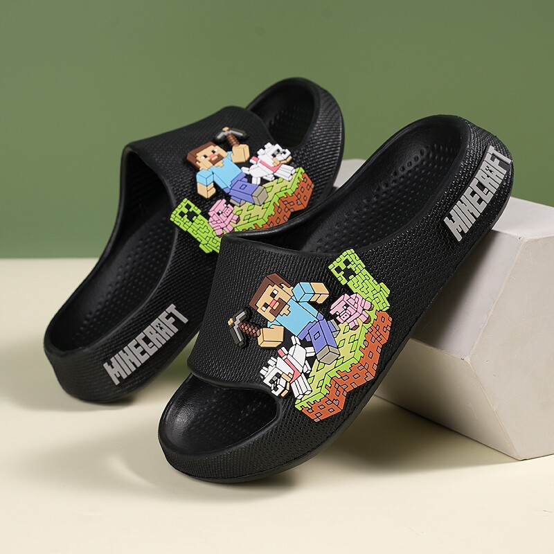 儿童拖鞋我的世界男童室内防滑软底凉拖宝宝小孩家居洗澡大童卡通