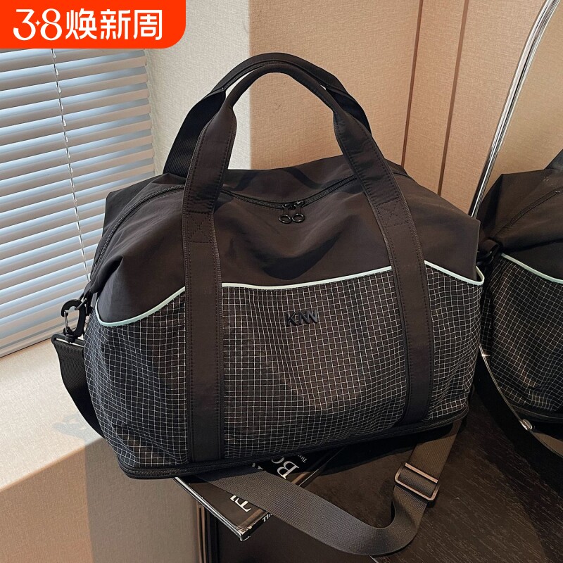 金玉鸟旅行包女时尚大容量短途旅游行李包手提轻便斜挎运动健身包