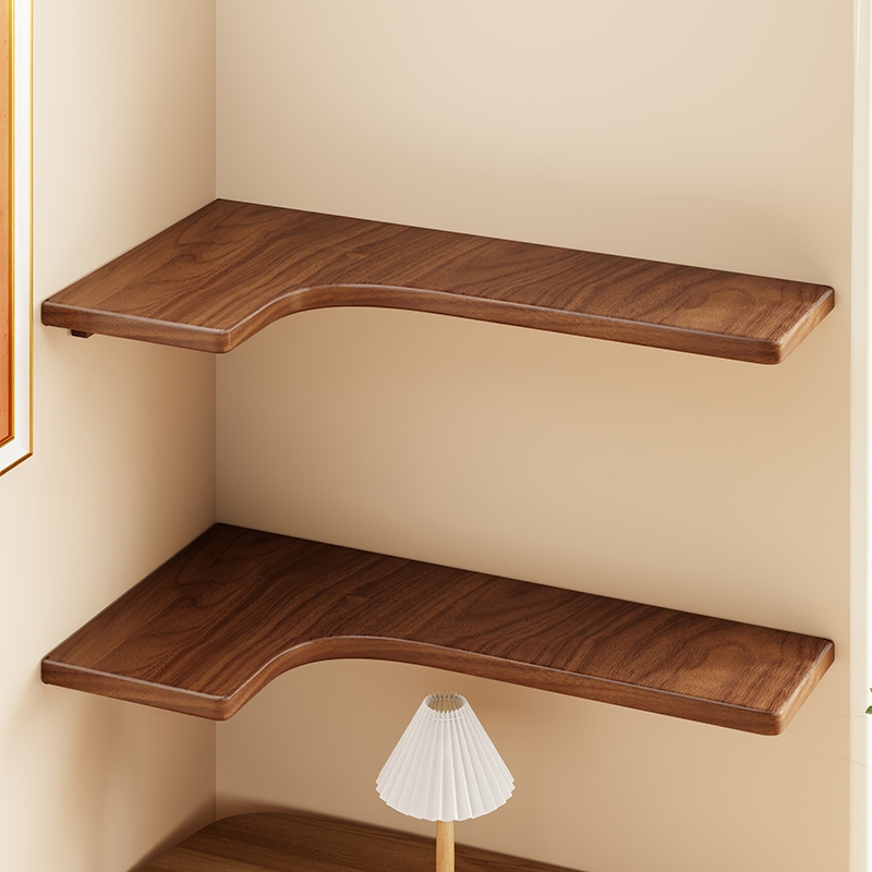 实木转角置物架家用墙角