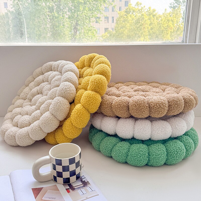 日式编织结蒲团坐垫榻榻米垫子客厅沙发地上坐垫打坐座垫卧室飘窗