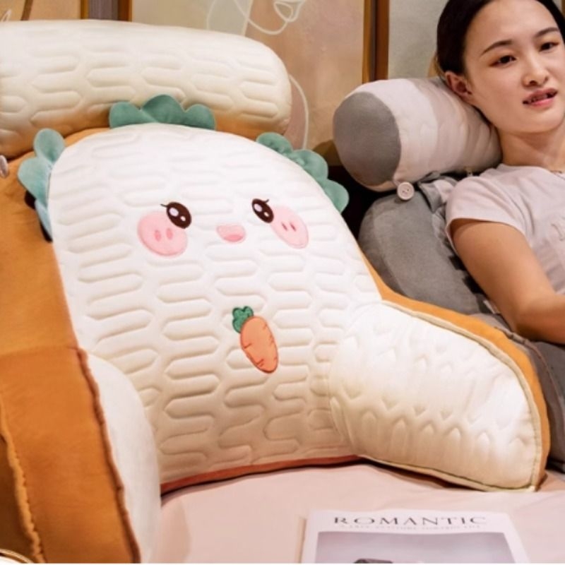 冰丝乳胶床头靠垫软包大靠背孕妇护腰神器床上看书办公室椅垫靠枕