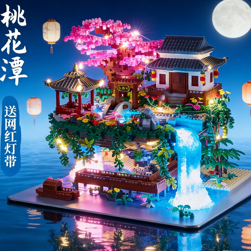 兼容乐高桃花潭树屋积木高难度巨大型建筑模型男女孩系列拼装玩具