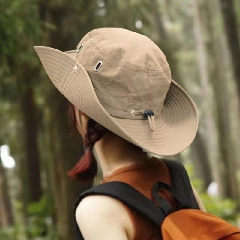 西部牛仔帽户外遮阳帽子渔夫帽女夏季防晒帽徒步登山帽男大头围