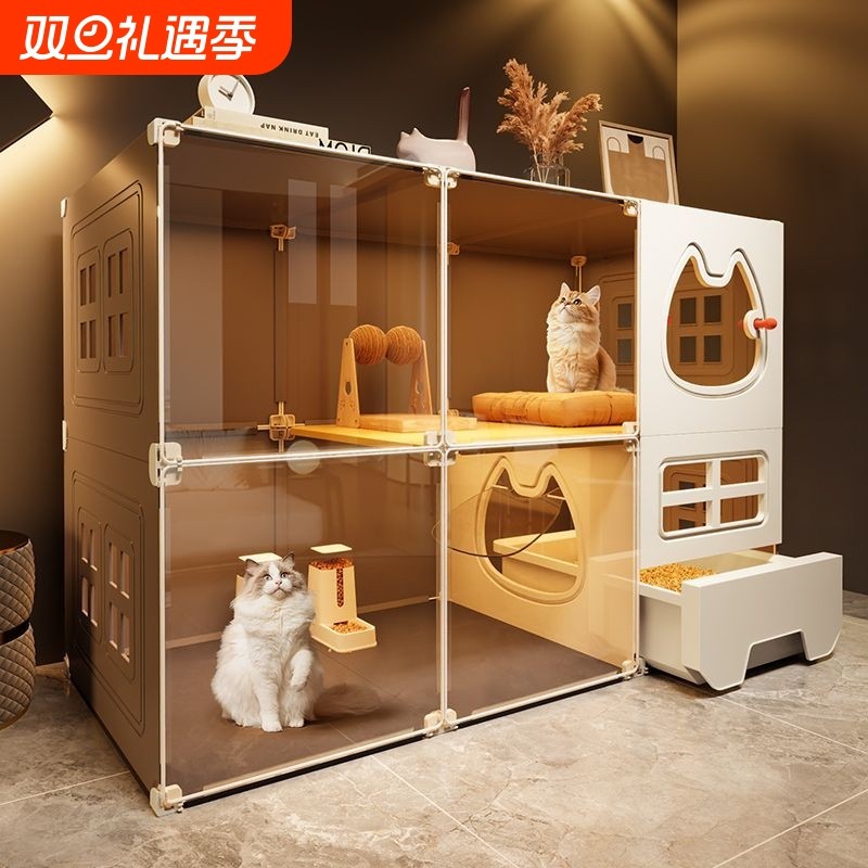 猫别墅猫窝猫笼子家用猫窝猫屋超大自由空间猫咪房子豪华猫舍猫柜
