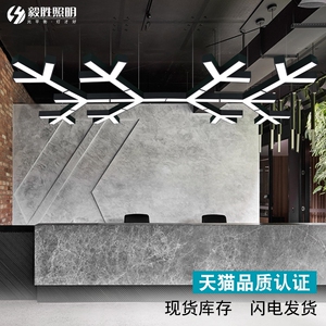 雪花造型灯创意异形吊灯 LED个性拼接工业风健身房办公室前台灯具
