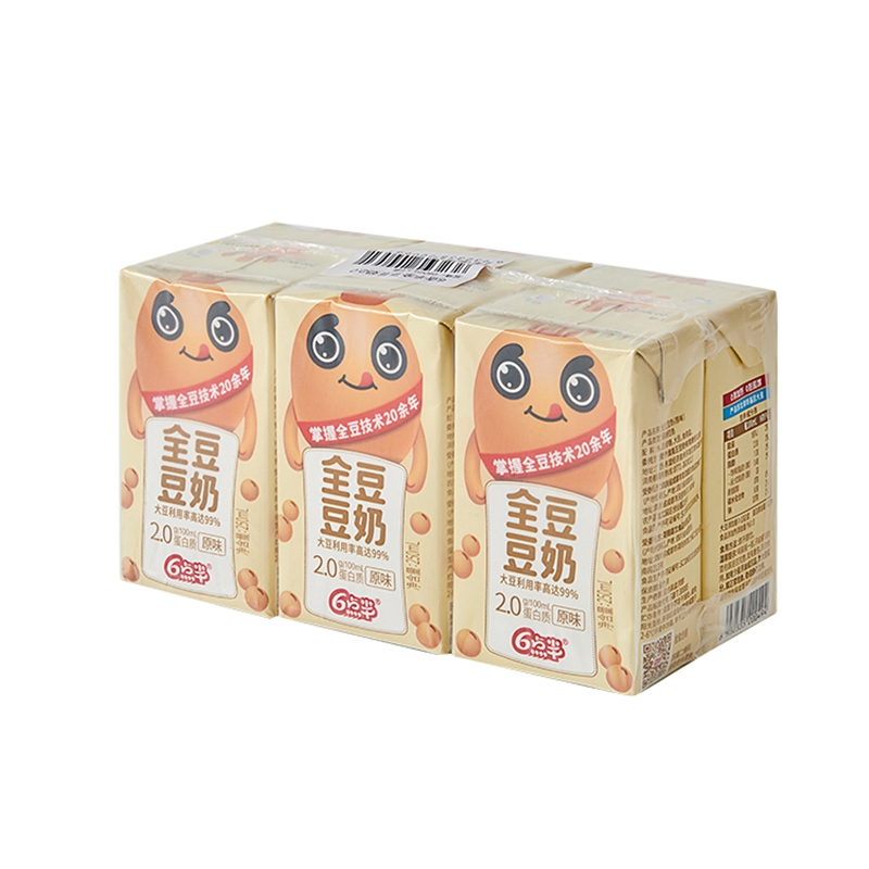 六点半全豆豆奶250mL*24盒装低脂植物蛋白饮料营养早餐奶饮品