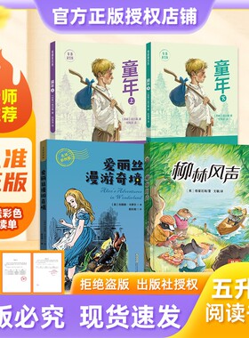万物复书26暑五升六年级童年上下册高尔基著插画新绘版爱丽丝漫游奇境名译刘易斯·卡罗尔柳林风声精编插图版赠导读单阅读正版